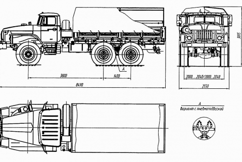 Урал 4320 чертеж